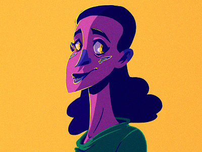 Pink Lady character color design lady pink purples study yellow