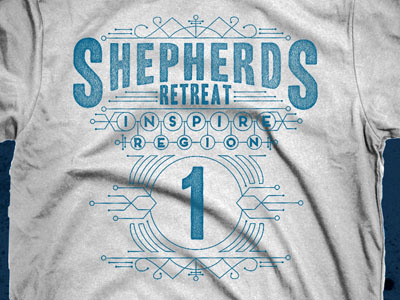 Region 1 Tee branding clothing event inspire lines node retreat series shepherd t shirt team spirit