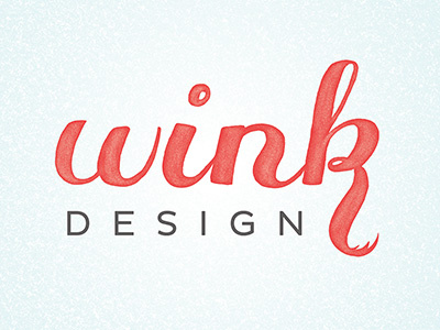 Wink Design Logo :: Personal Rebrand brand curves eyelash handwritten type logo personal identity wink