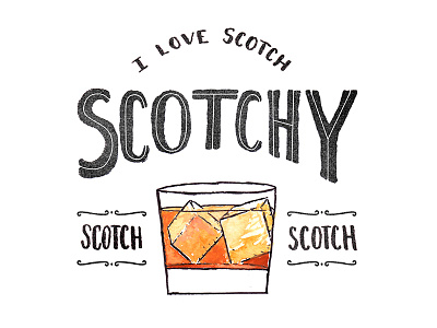 My Inspiration: I Love Scotch anchorman handwritten type old books rich mahogany ron burgundy scotch typography watercolor