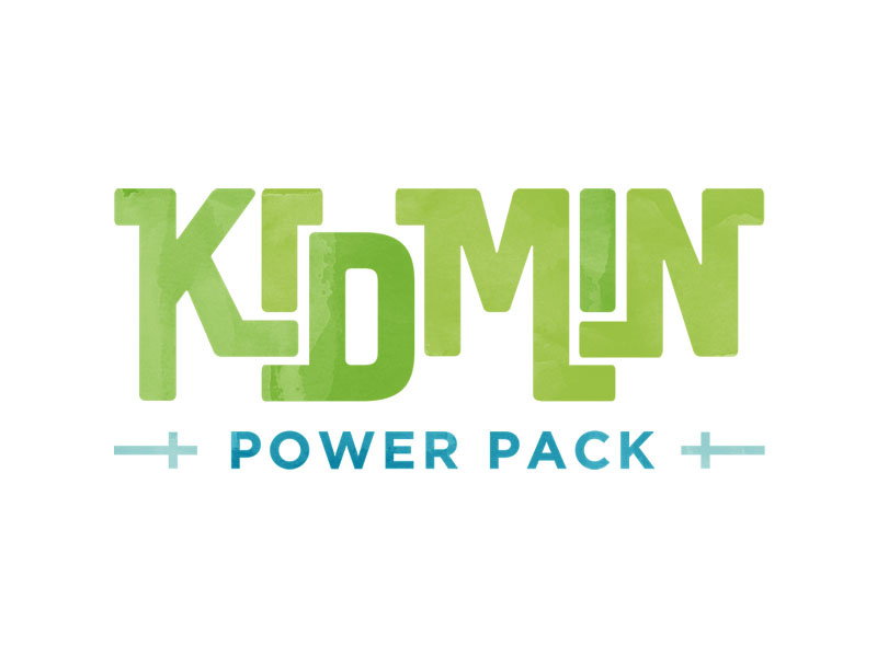Kidmin Power Pack Logo cross typography kids ministry church sunday school education watercolor package piece logo
