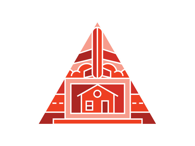 Concept Graveyard: Personalized Logo Mark triangle bold lines tints personal clouds tones logo home laptop road plane