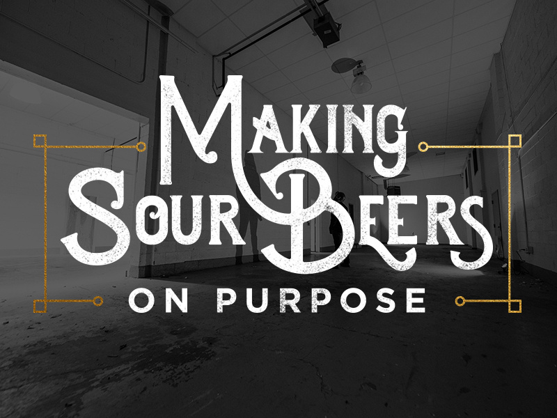 Pretentious Barrel House: Sorry Not Sorry decorative typography line brewery sours brand beer