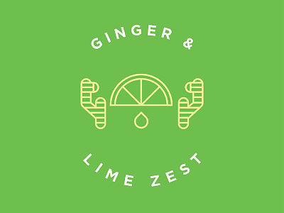 Ginger Lime Flavor Illustration flavor ginger lime line work produce
