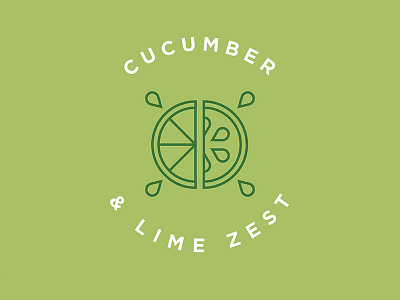 Cucumber Lime Flavor Illustration craft beer cucumber lime line art vector