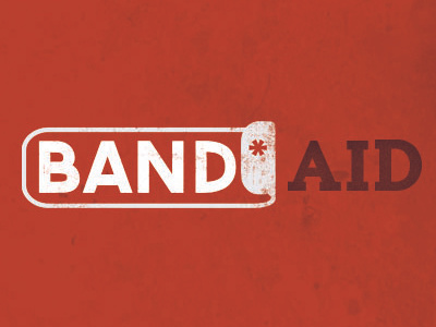 BAND*AID aid band bandaid carton grunge peel texture type