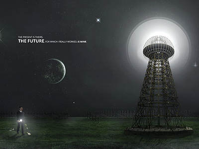 The Future - Nikola Tesla danilo zac digital art nikola tesla photomanipulation the future wardenclyffe tower