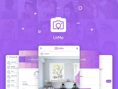 LitMe - Mobile App app chat danilozac design interaction design litme mobile design photo app ui ux
