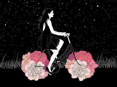 Spring Ride illustration surreal vector