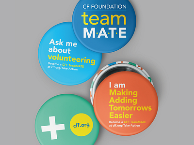 CFF Buttons brand buttons cff collateral color cystic fibrosis dc design grafik graphic design identity va