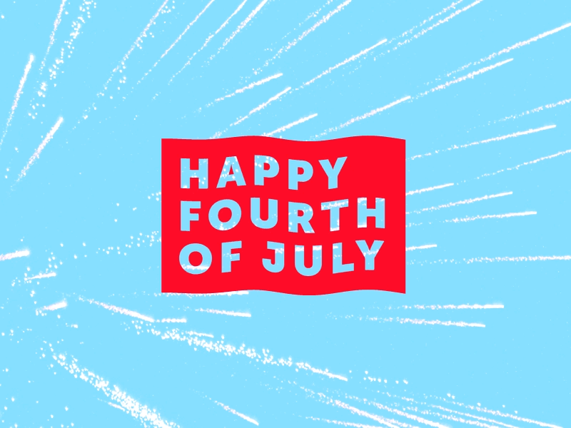 Happy Fourth! animation design agency flag fourth fourth of july gif grafik independence july lettering motion