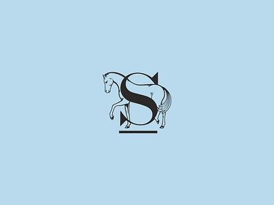 Signet Mark brand dc design grafik horse identity illustration logo mark s seal stamp