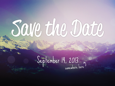 Save The Date typography