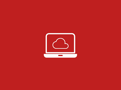 Up in the cloud cloud icon laptop