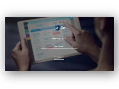 Gate College System education login platform ui ux