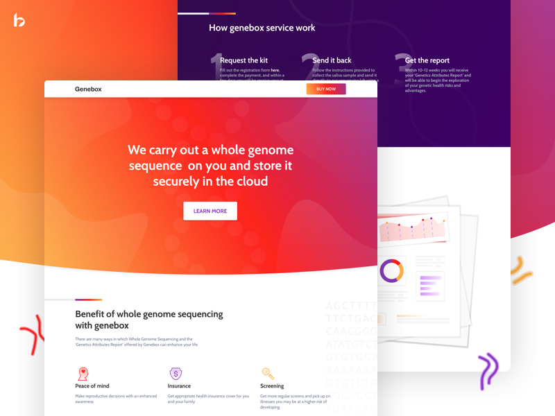 Landing Page - Healthcare e-commerce homepage healthcare ecommerce genome website first shot gradient ui ux web design design landing page
