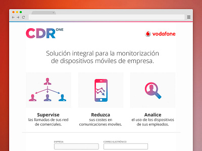 CDR One - Landing page