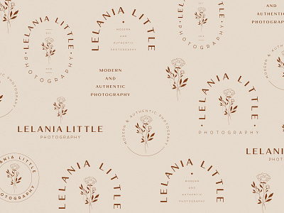 Lelania Little Photography brand identity branding design flower illustration illustration logo logotype photography typography wordmark