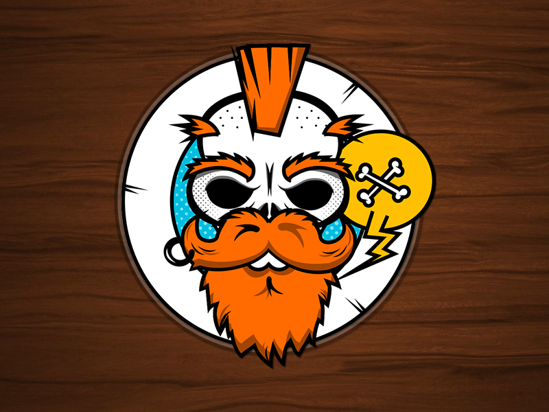 Scullsticker scull badass stickermule sticker