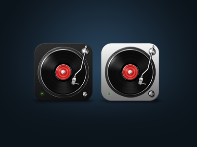 iOS Music Icons black icon ios lp music player white