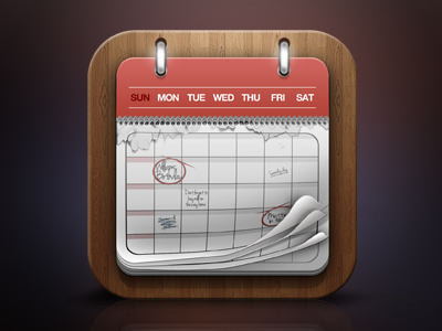 iOS Calendar Icon by Tobias Holmgren on Dribbble