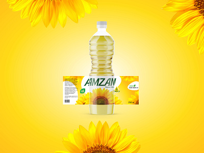 AMZAN Sunflower oil 3d animation brand branding design graphic design illustration illustrator logo motion graphics typography ui ux vector