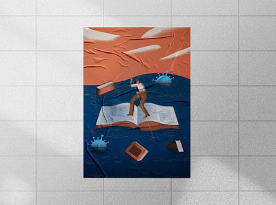 Learning Should Never Stop - Teaching in a Pandemic 3d animation brand branding brush corona covid design graphic design illustration illustrator logo motion graphics omarlaghmich sketch typography ui ux vector