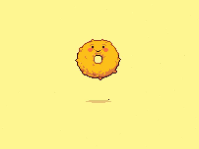 Happy Onion Ring design pixelart video game