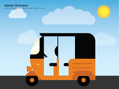 Auto Rickshaw Illustration design flat illustration vector