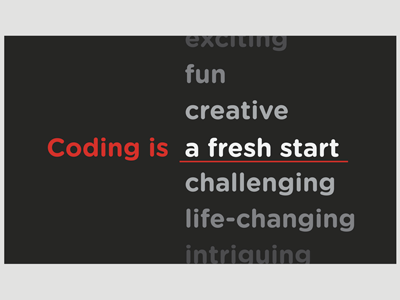 Coding Is _______ Business Card business card