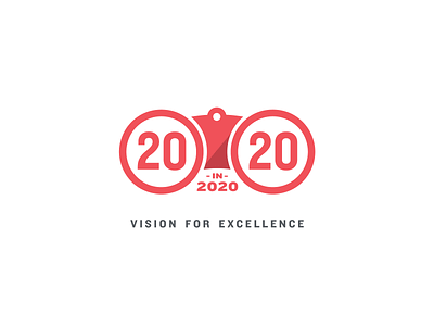 Marketing Logo Proposal 2020 binoculars circles circular illustration marketing logo red sight vision