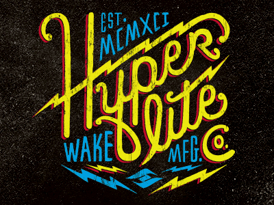 Hyperlite Press T-shirt custom font font letters logo type treatment typeface