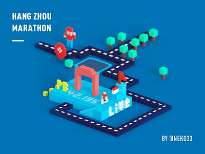 HANGZHOU MARATHON ILLUSTRATION