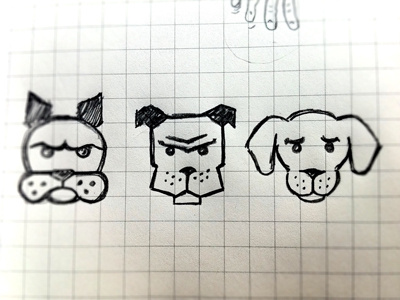 71411 daily dog icon illustration sketch