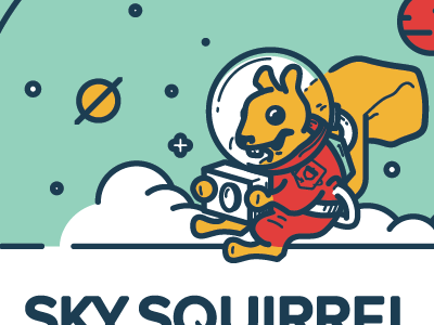 WIP astronaut illustration space squirrel
