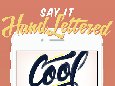 Say It Hand Lettered app hand imessage lettered lettering stickers