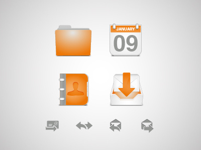 28612 address book calendar folder forward icon inbox mobile reply