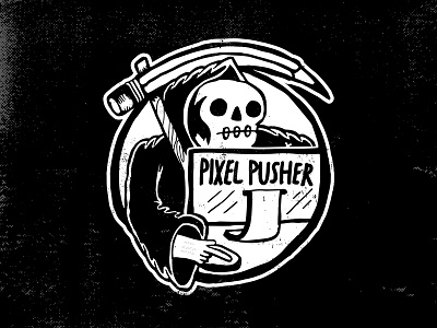 Pixel Pusher design getrad illustration logo pixels reaper