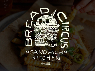 bread and circus branding design drawing illustration sandwiches shirtdesign skulls teeshirt type typography