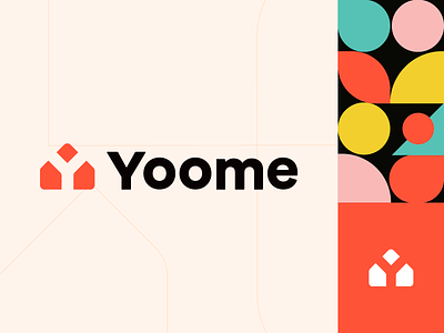 Yoome branding colors home logo mark home mark illustration letter mark letter y lettermark mark property logo real estate logo realestate symbol y logo y mark yoome yoome logo