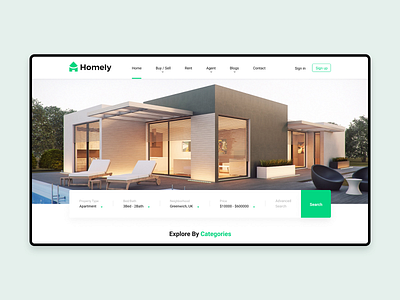 Homely Homepage app branding design homely website identity real estate real estate website ui uidesign uiux ux uxdesign web design website website design