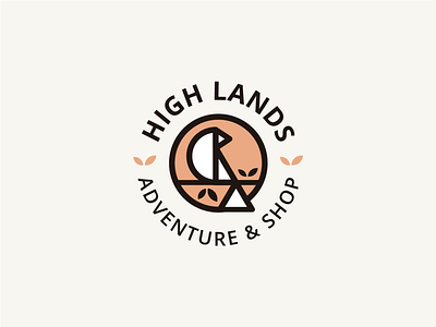 High Lands abstract logo abstract logo marks adventure logo bird bird logo bird mark bird marks branding identity illustration logo logo mark logotype mark shop logo shopping logo