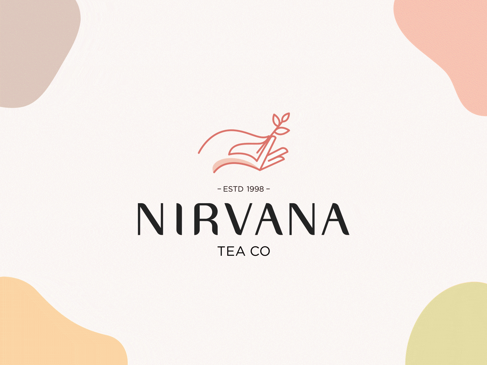 Nirvana Logo Animation abstract logo animation clean logo coffee logo hand logo leaves logo logo animation minimalist logo nirvana