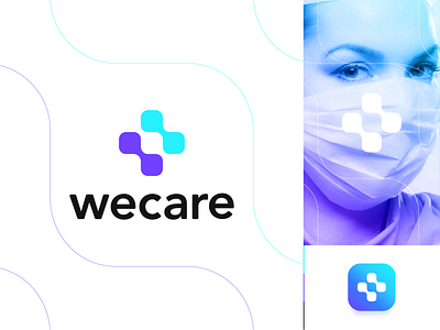 Wecare abstract abstract logo branding care connect connection hospital icon identity logo mark people symbol technologies technology wecare