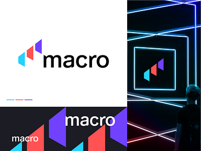 macro abstact branding door future illustration leaning letter mark lettermark logo logomark macro mark music path symbol