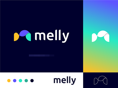 Melly abstract abstract design abstract logo abstract logo marks branding color concept creative flow gradient identity letter logo lettermark logo m letter logo mark symbol
