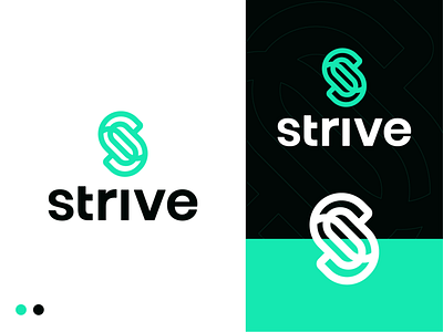 Strive abstract abstract logo branding clever connect cooperative creative identity letter letter mark lettermark logo logomark mark s s logo s mark strive symbol technology