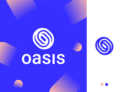 Oasis abstract abstract art abstract logo app clever colors comine concept creative letter logo letter o logo mark o o logo o mark tech logo technology unity