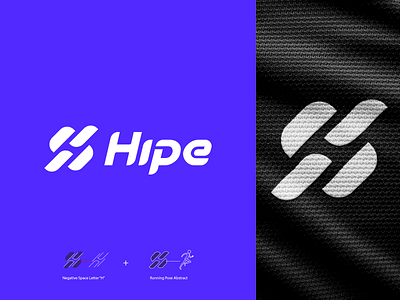 Hipe abstract abstract logo brand identity creative creative logo freelancer h h logo h mark letter logo letter mark logo logomark logomarks logotype minimal running sports sports logo technology