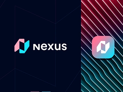 Nexus abstract app logo brand identity branding branding identity creative design future idea identity illustration letter mark logo mark minimal modern path simple symbol way